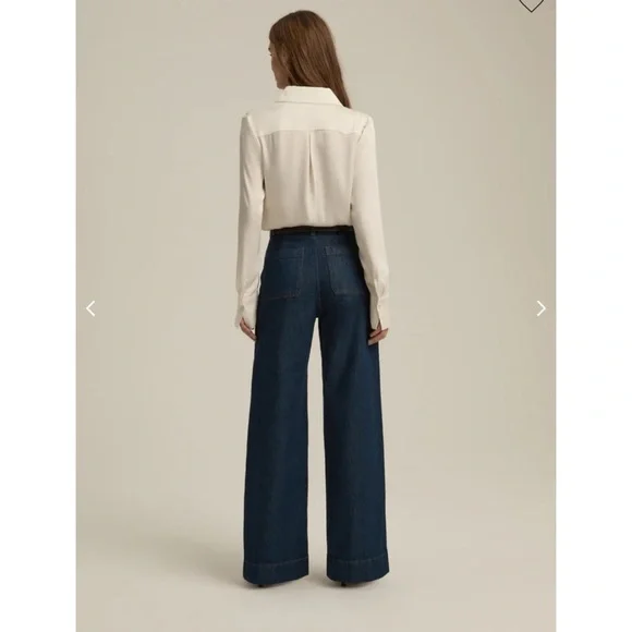 NWT Favorite Daughter Mischa High Rise Wide Leg Jeans Denim in Pepper Blue 30 - Picture 4 of 16